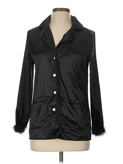 Pre-owned Unbranded Long Sleeve Blouse In Black