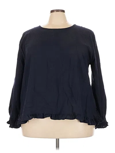 Pre-owned Unbranded Long Sleeve Blouse In Black