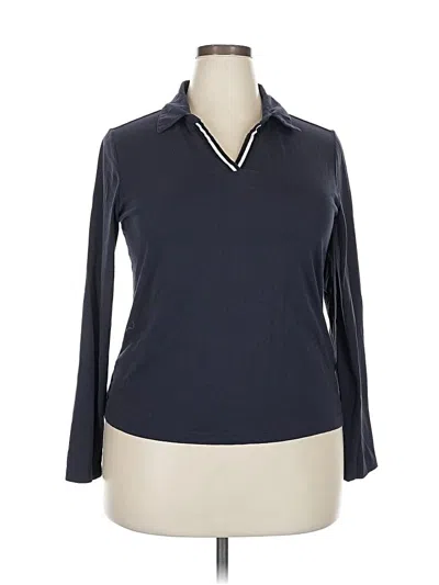 Pre-owned Unbranded Long Sleeve Blouse In Blue