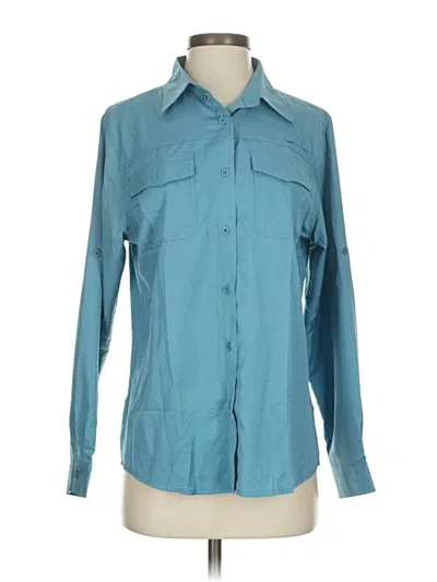 Pre-owned Unbranded Long Sleeve Blouse In Blue