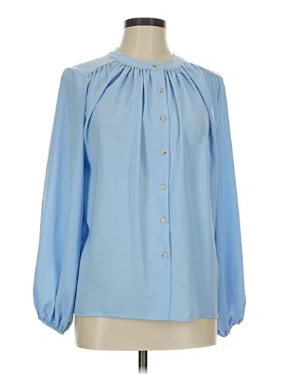 Pre-owned Unbranded Long Sleeve Blouse In Blue