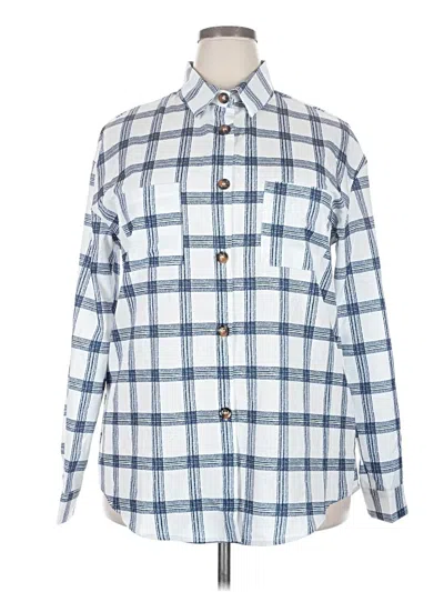 Pre-owned Unbranded Long Sleeve Blouse In Blue