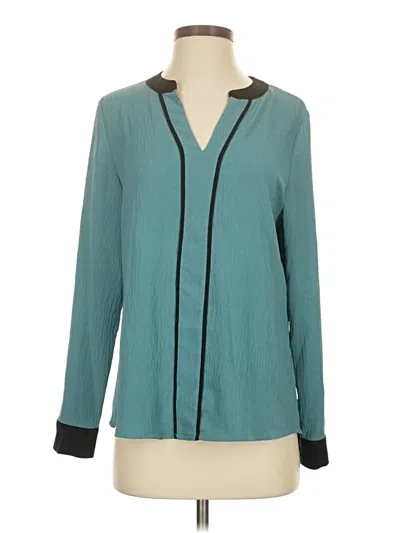 Pre-owned Unbranded Long Sleeve Blouse In Blue