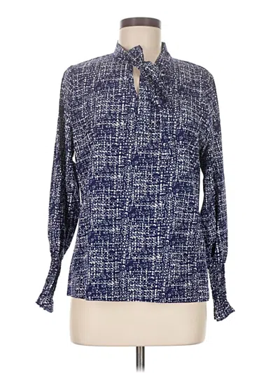 Pre-owned Unbranded Long Sleeve Blouse In Blue
