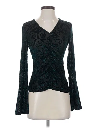 Pre-owned Unbranded Long Sleeve Blouse In Blue