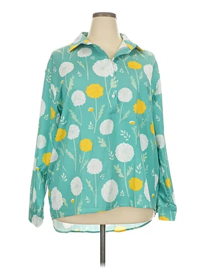 Pre-owned Unbranded Long Sleeve Blouse In Blue