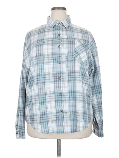 Pre-owned Unbranded Long Sleeve Blouse In Blue
