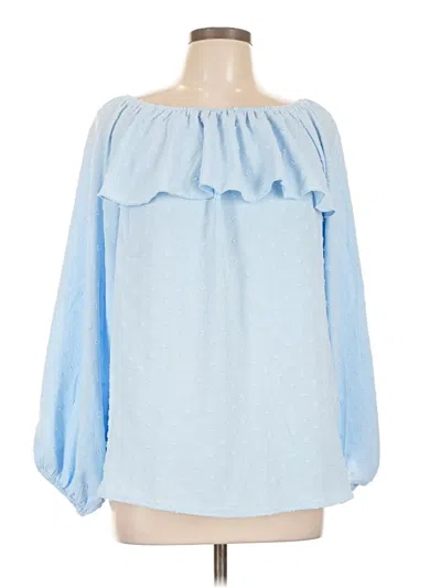 Unbranded Long Sleeve Blouse In Blue