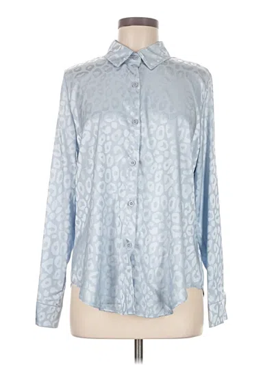 Pre-owned Unbranded Long Sleeve Blouse In Blue