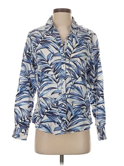 Pre-owned Unbranded Long Sleeve Blouse In Blue