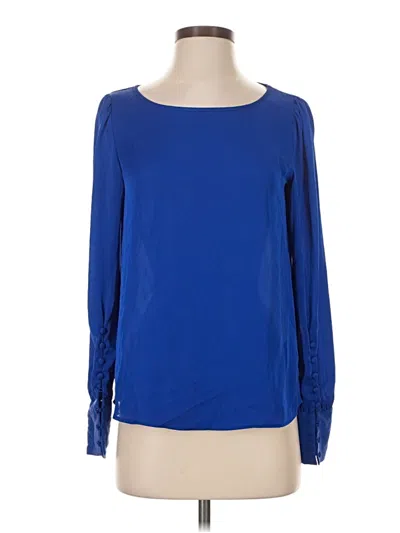 Pre-owned Unbranded Long Sleeve Blouse In Blue