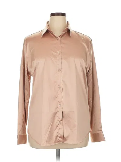 Pre-owned Unbranded Long Sleeve Blouse In Brown