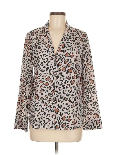 Pre-owned Unbranded Long Sleeve Blouse In Brown