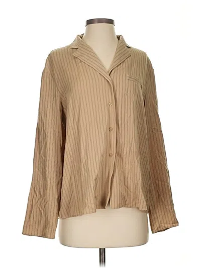 Pre-owned Unbranded Long Sleeve Blouse In Brown