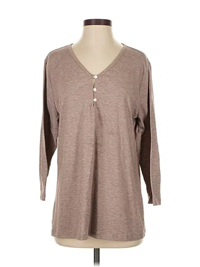 Pre-owned Unbranded Long Sleeve Blouse In Brown