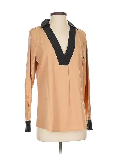 Pre-owned Unbranded Long Sleeve Blouse In Brown