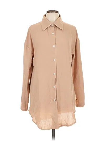 Pre-owned Unbranded Long Sleeve Blouse In Brown
