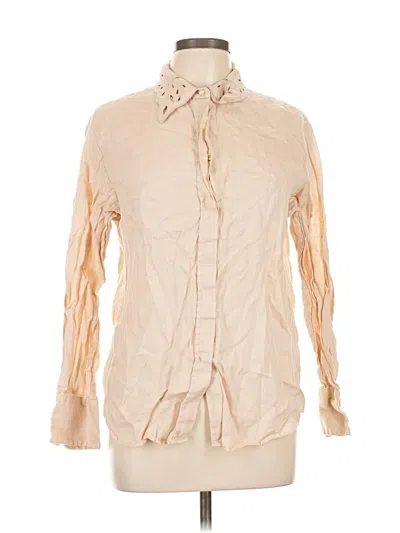 Pre-owned Unbranded Long Sleeve Blouse In Brown