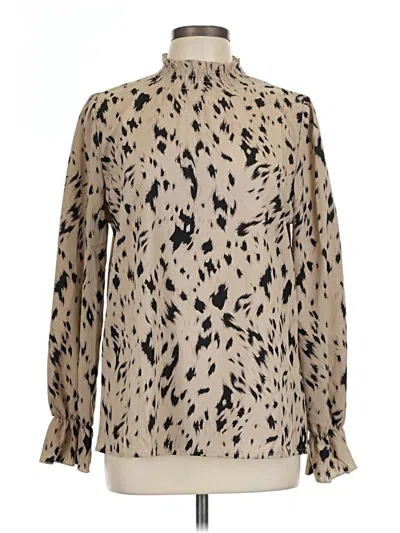 Pre-owned Unbranded Long Sleeve Blouse In Brown