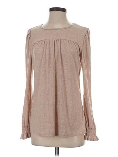Pre-owned Unbranded Long Sleeve Blouse In Brown