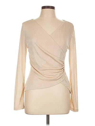 Pre-owned Unbranded Long Sleeve Blouse In Brown