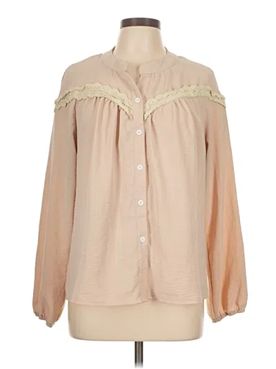 Pre-owned Unbranded Long Sleeve Blouse In Brown