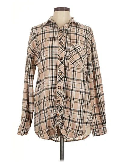 Pre-owned Unbranded Long Sleeve Blouse In Brown