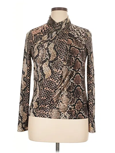 Pre-owned Unbranded Long Sleeve Blouse In Brown