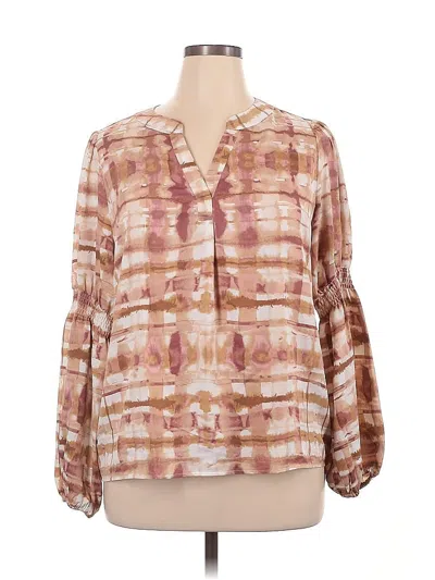 Pre-owned Unbranded Long Sleeve Blouse In Brown