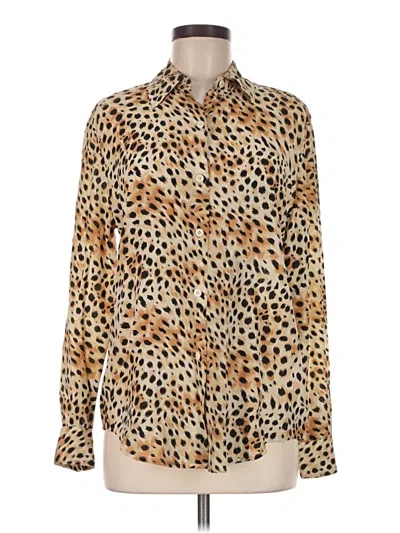 Pre-owned Unbranded Long Sleeve Blouse In Brown