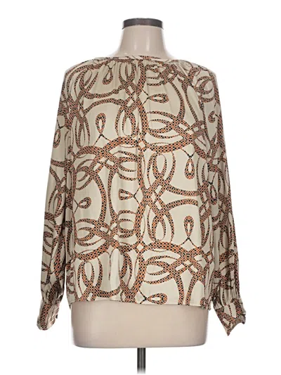 Pre-owned Unbranded Long Sleeve Blouse In Brown