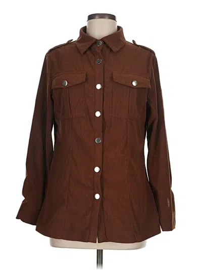 Pre-owned Unbranded Long Sleeve Blouse In Brown