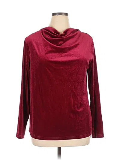 Pre-owned Unbranded Long Sleeve Blouse In Burgundy
