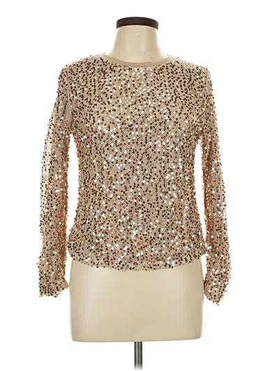 Pre-owned Unbranded Long Sleeve Blouse In Gold