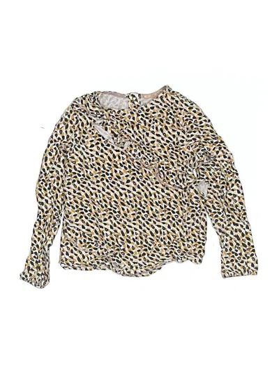Pre-owned Unbranded Kids' Long Sleeve Blouse In Gold