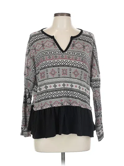 Pre-owned Unbranded Long Sleeve Blouse In Gray