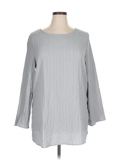 Pre-owned Unbranded Long Sleeve Blouse In Gray