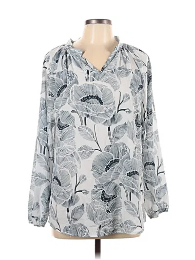 Pre-owned Unbranded Long Sleeve Blouse In Gray