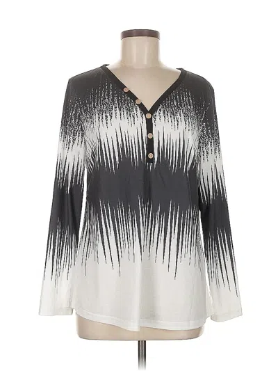 Pre-owned Unbranded Long Sleeve Blouse In Gray