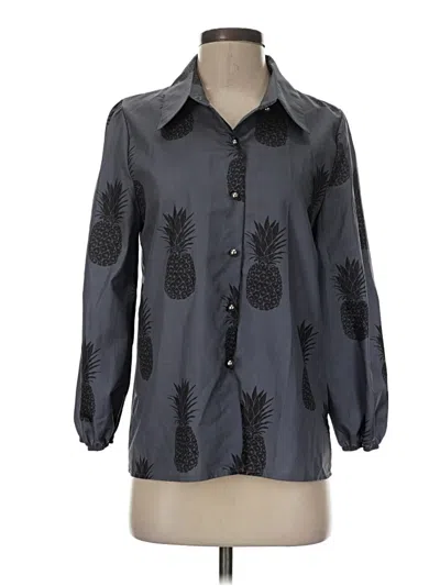Pre-owned Unbranded Long Sleeve Blouse In Gray
