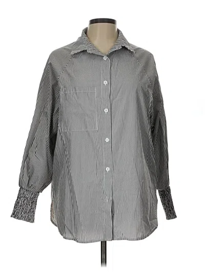 Pre-owned Unbranded Long Sleeve Blouse In Gray