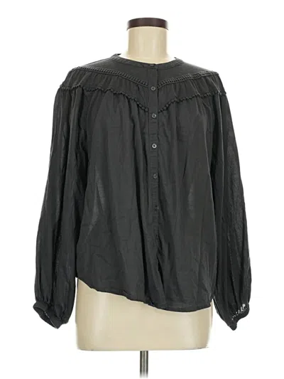 Pre-owned Unbranded Long Sleeve Blouse In Gray