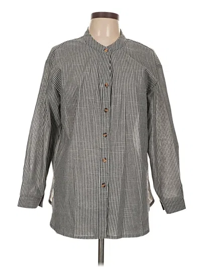 Pre-owned Unbranded Long Sleeve Blouse In Gray