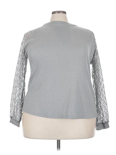 Pre-owned Unbranded Long Sleeve Blouse In Gray