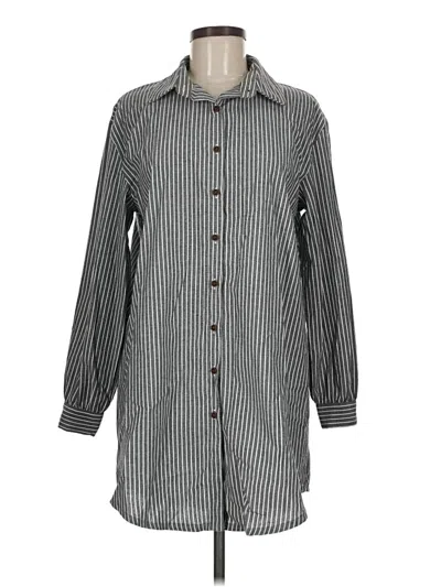 Pre-owned Unbranded Long Sleeve Blouse In Gray