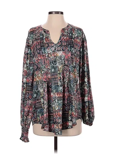 Pre-owned Unbranded Long Sleeve Blouse In Gray