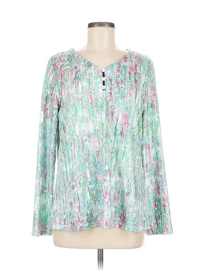 Pre-owned Unbranded Long Sleeve Blouse In Green