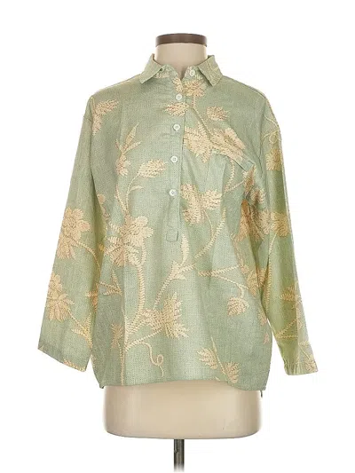 Pre-owned Unbranded Long Sleeve Blouse In Green