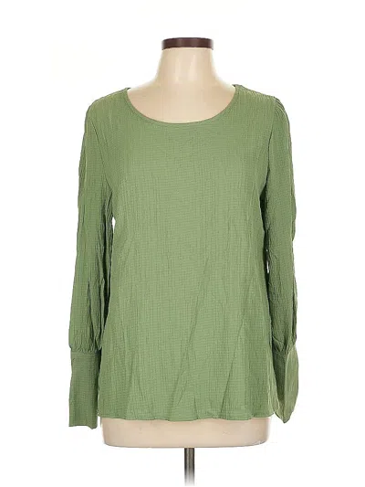 Pre-owned Unbranded Long Sleeve Blouse In Green
