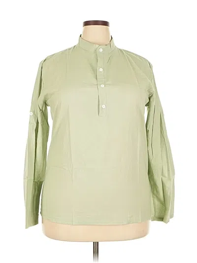 Pre-owned Unbranded Long Sleeve Blouse In Green